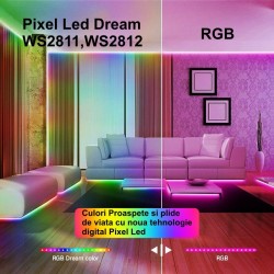 Banda Led WS2812 Digital Pixel 5050 RGB 60D-5V / IP65 Banda Led WS2812 Digital Pixel 5050 RGB 60D-5V / IP65
