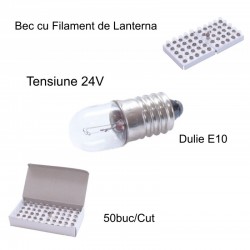 Bec de Lanterna cu Filet 24V - 50buc/cutie Bec de Lanterna cu Filet 24V - 50buc/cutie