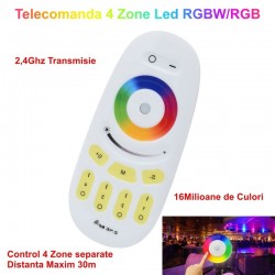 Telecomanda Controller 4 Zone Led RGBW / RGB - 2,4Ghz