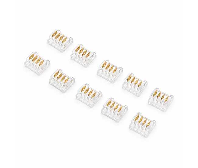 Conector pentru Imbinare Banda LED SMD 10mm 4 Pini Strip to Strip Set 10 Buc DALBI YCB4P-10