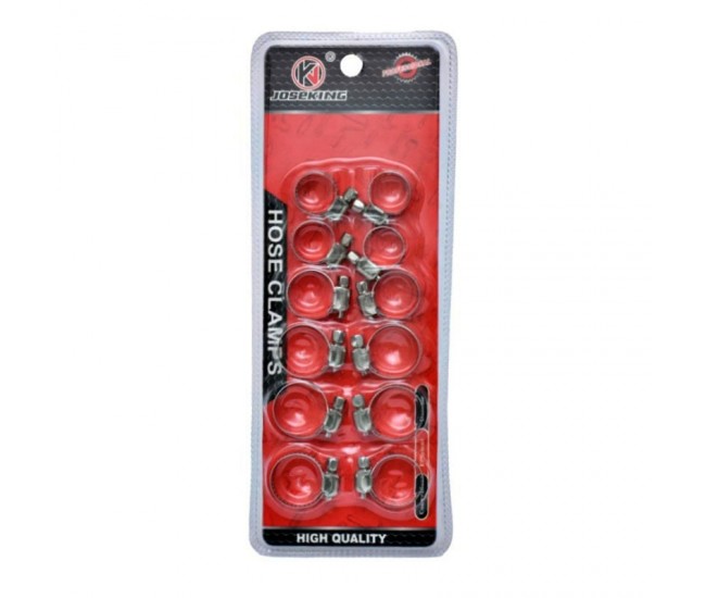Set 12 Coliere din Inox cu Strangere pentru Furtun