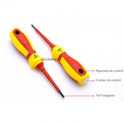 Surubelnita Galbena Izolata cu Led 3x0,75mm / Stea Surubelnita Galbena Izolata cu Led 3x0,75mm / Stea