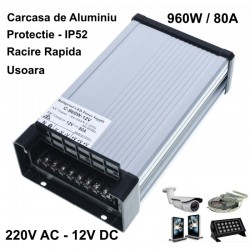 Sursa Alimentare de Exterior 12V-960W / 80A Sursa Alimentare de Exterior 12V-960W / 80A