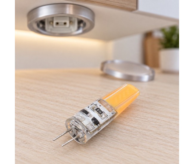 Bec LED COB G4 12V, 2W, Lumina Calda