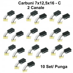 Perii Coplectoare Carbuni 7x12,5x16 - C - 2 Canale / 10Set/Punga Perii Coplectoare Carbuni 7x12,5x16 - C - 2 Canale / 10Set/Punga