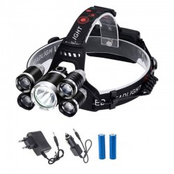 Lanterna de Cap 5 Led-uri/30W-8000Lumeni Lanterna de Cap 5 Led-uri/30W-8000Lumeni