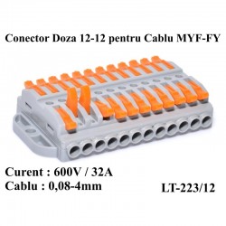 Conector Doza 12-12 pentru Cablu, LT-223/12 Conector Doza 12-12 pentru Cablu, LT-223/12