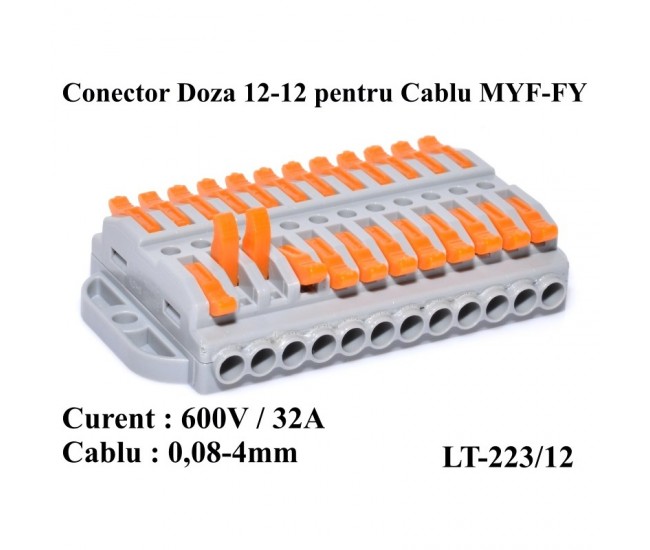 Conector Doza 12-12 pentru Cablu, LT-223/12