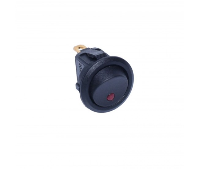 Buton 12V On-Off cu Led Rosu, 22mm