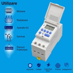 Programator Digital de Timp cu Releu DHC15A Programator Digital de Timp cu Releu DHC15A
