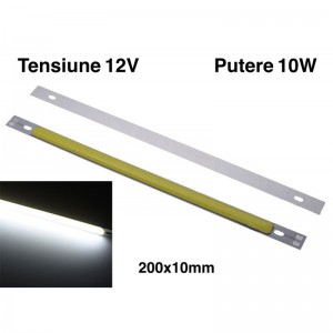 Bara Led Cob 200x10mm Alb-Rece