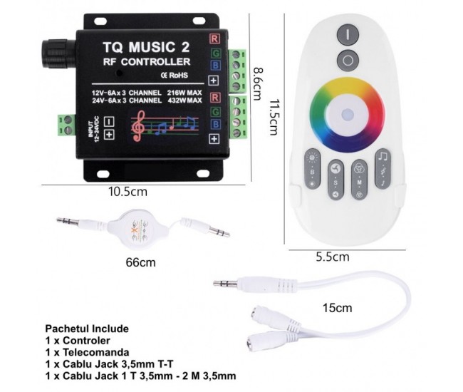 Controler Led RGB - TQ Music 2 RF + Wifi