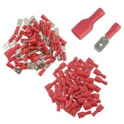 Papuci Auto Terminali Izolati - Rosu / 6,3mm M+T 200buc/set Papuci Auto Terminali Izolati - Rosu / 6,3mm M+T 200buc/set