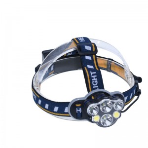 Lanterna de Cap 4+2 Led și 2 Acumulatori 3,7V LI-ION