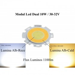 Led Cob 28mm - 10W, Lumina Cald/Rece Led Cob 28mm - 10W, Lumina Cald/Rece
