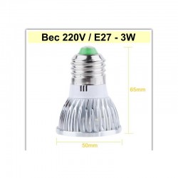 Bec E27 cu Led 3W/220V Bec E27 cu Led 3W/220V