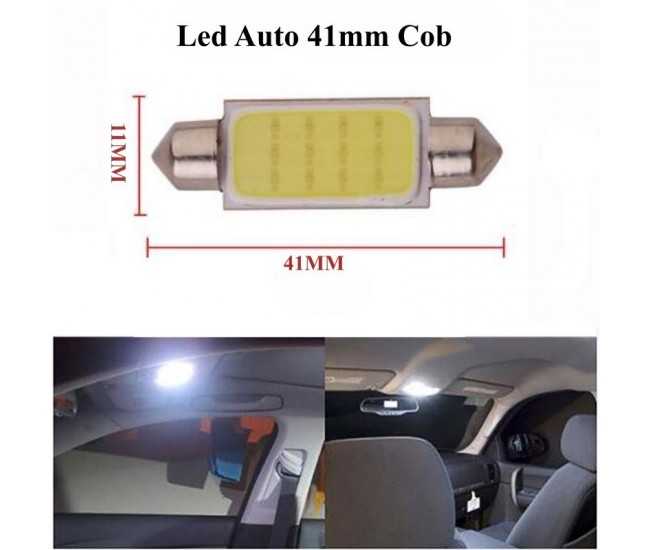 Led Auto 41mm Cob, Lumina Alba, 2buc/set