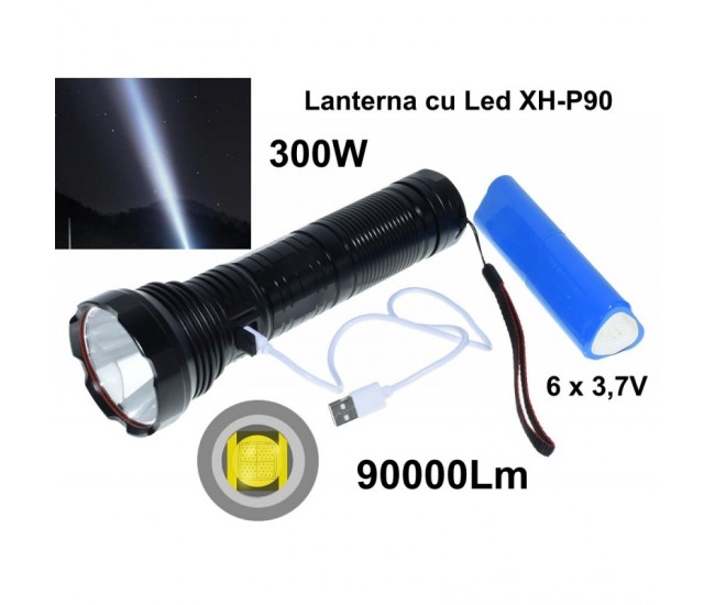 Lanterna Profesionala 300W Led Ultra XH-P90