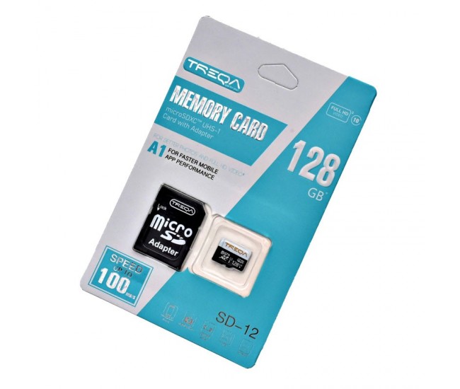 Card Micro SDXC 128GB, Memorie PRO Full HD Video, Performanta UHS A1, SPEED UP TO 100MB/S