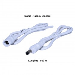 Cablu DC 2,1mm cu Blocare, Mama-Tata Cablu DC 2,1mm cu Blocare, Mama-Tata