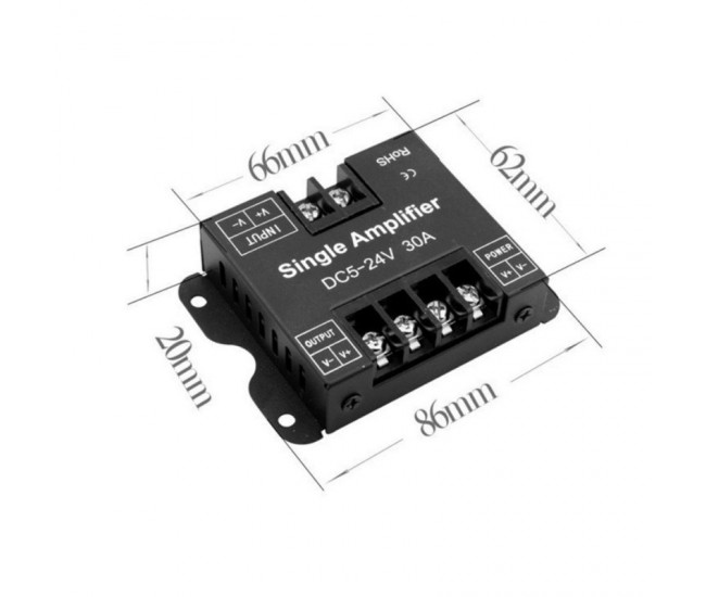 Amplificator Banda Led Monocolor 5V-24V/30A