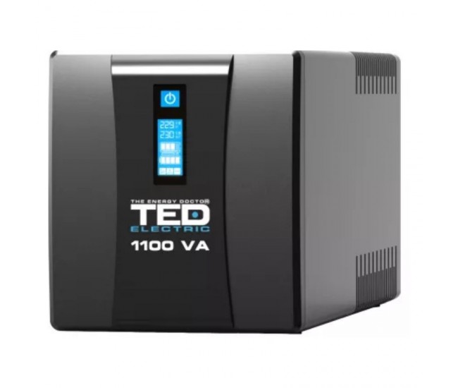 UPS 1100VA/600W LCD Line Interactive AVR 4 schuko USB TED
