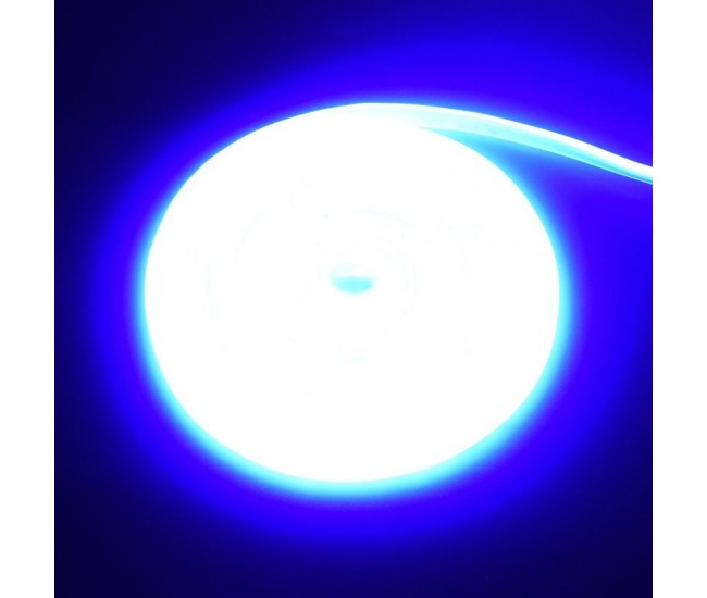 Banda Led Cob Albastru Intens Neon Flex - 288led/m - IP65 / 220V - 10W/ml / Rola 5ml