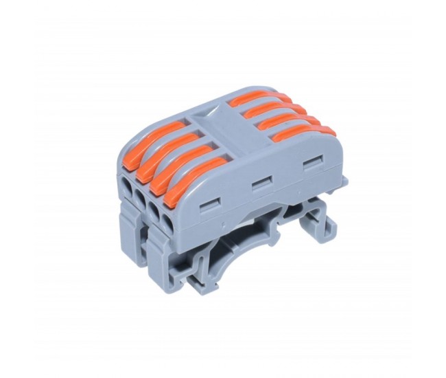 Conector de Șina 4 Poli Cap Dublu PCT-224