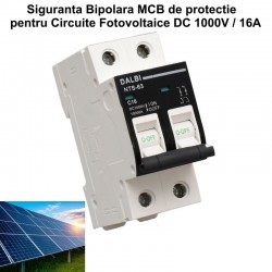 Siguranta MCB Fotovoltaica DC 1000V 2P 16A Curba C DALBI