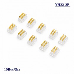 Conector pentru Imbinare Fire 20-22AWG 2 Pini Wire to Wire Set 10 Buc DALBI YH22-2P