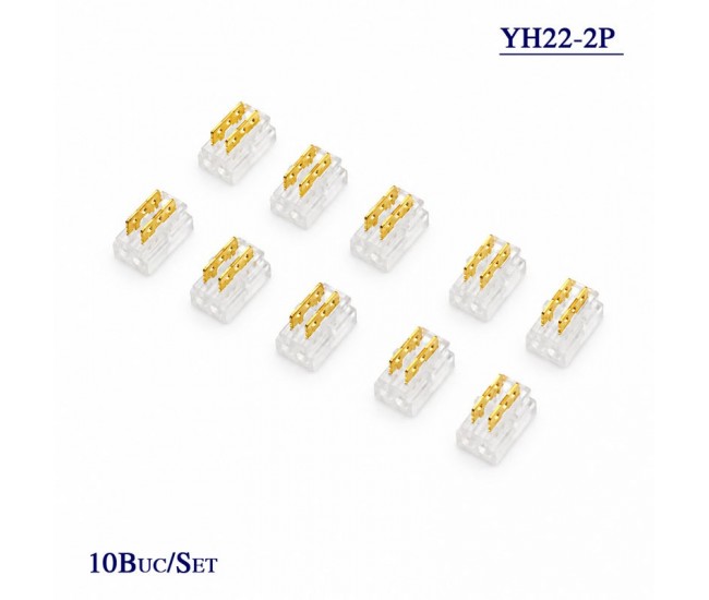 Conector pentru Imbinare Fire 20-22AWG 2 Pini Wire to Wire Set 10 Buc DALBI YH22-2P
