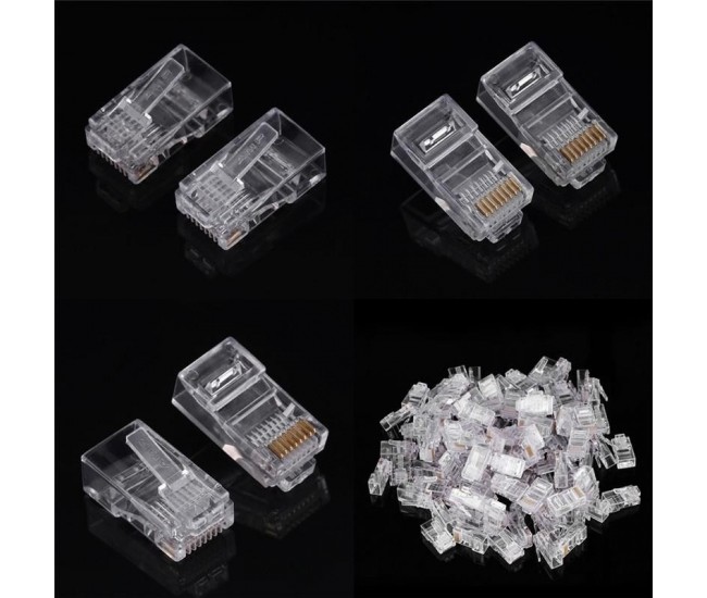 Mufa UTP Plastic RJ45 100b/set
