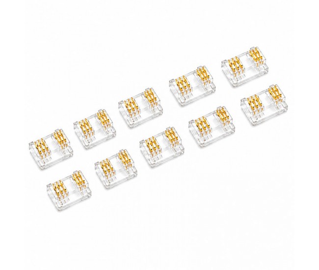 Conector pentru Imbinare Banda LED COB 12mm 6 Pini Strip to Strip Set 10 Buc DALBI YOB6P-12