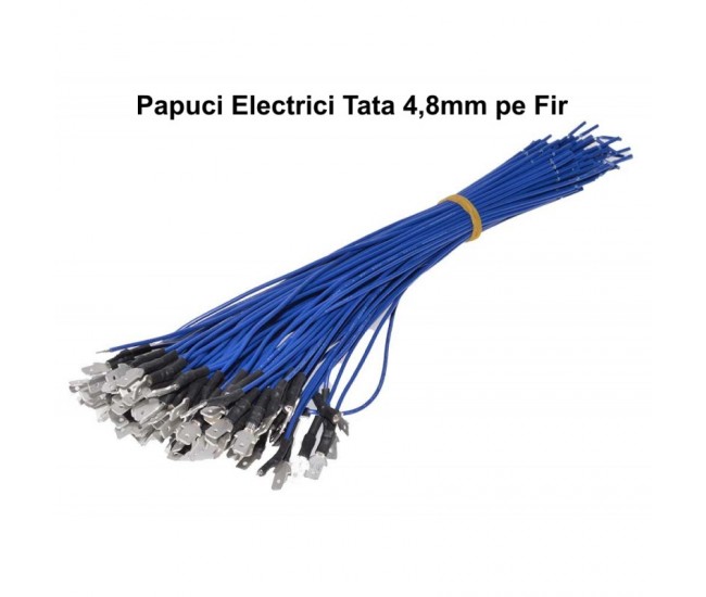 Papuc Electric 4,8mm Tata cu Fir 100buc/set