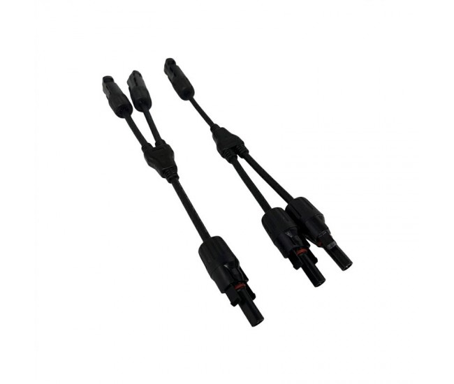 Set Cablu Adaptor Solar MC4 Tip Y, Conector Ramificare pentru Panouri Fotovoltaice, 1000V, Compatibil 4-6 mm²