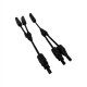 Set Cablu Adaptor Solar MC4 Tip Y, Conector Ramificare pentru Panouri Fotovoltaice, 1000V, Compatibil 4-6 mm²