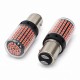 Set 2 Becuri Auto LED 1157 pentru Pozitie si Frana, Rosii, 12V, Soclu BAY15D