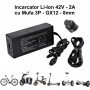 Incarcator Li-ion 42V-2A cu Mufa GX12 - 3P / 8mm