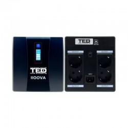 UPS 1100VA/600W LCD Line Interactive AVR 4 schuko USB TED UPS 1100VA/600W LCD Line Interactive AVR 4 schuko USB TED