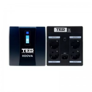 UPS 1100VA/600W LCD Line Interactive AVR 4 schuko USB TED