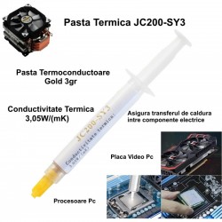 Pasta Termoconductoare JC200-SY3 / Gold 3gr Pasta Termoconductoare JC200-SY3 / Gold 3gr