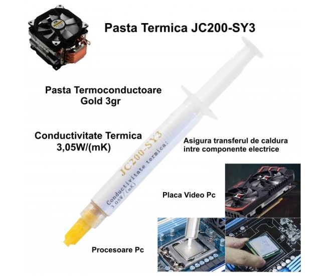 Pasta Termoconductoare JC200-SY3 / Gold 3gr