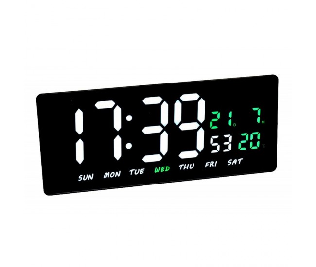 Ceas cu Led Alb-Verde JH-3604 / Alarma, Calendar, Temperatura