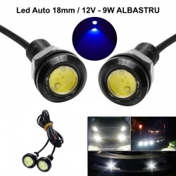 Led Auto 18mm / 12V-9W / ALBASTRU, 2 Buc/Set Led Auto 18mm / 12V-9W / ALBASTRU, 2 Buc/Set