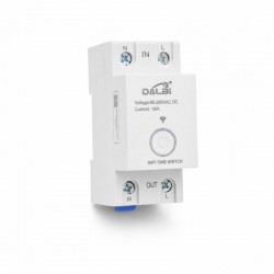 Intrerupator Temporizator WiFi Smart Tuya 40A pe Sina DIN DALBI