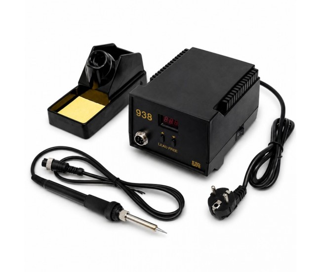 Stație de lipit cu fludor 60W reglaj digital temperatură 200-480°C DALBI 938