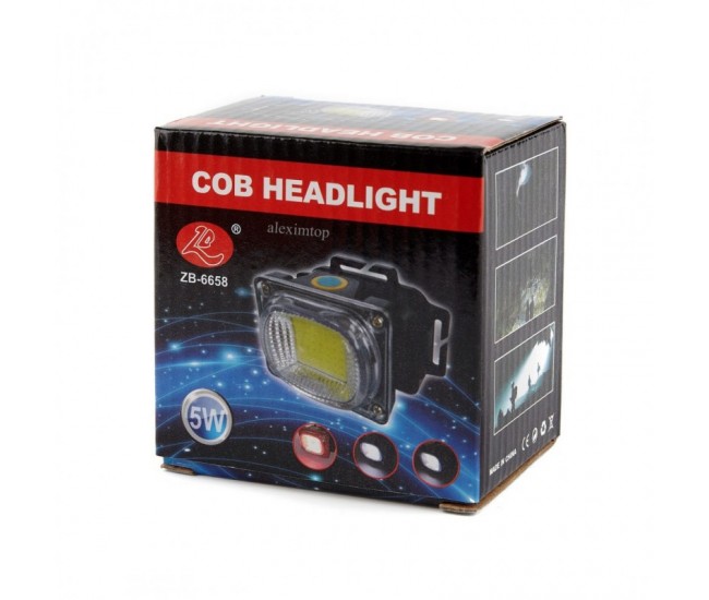 Lanterna de cap lumina alb/rosie 1led COB 5W/ZB-6658
