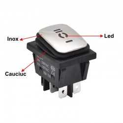 Intrerupator IRS Lat cu Inox 30A-3P / KCD4 - 34x28x39mm Intrerupator IRS Lat cu Inox 30A-3P / KCD4 - 34x28x39mm