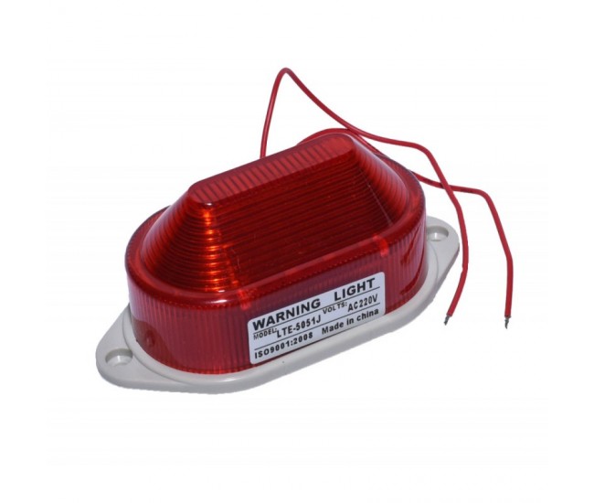 Lampa de Avertizare 220V Rosie, 5051J