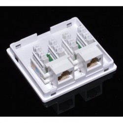 Priza Dubla de UTP 2 x 8P8C/CAT5 Priza Dubla de UTP 2 x 8P8C/CAT5